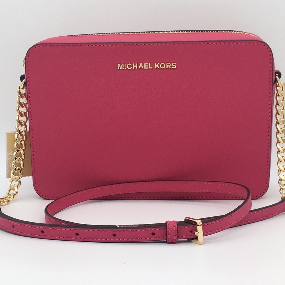 MICHAEL KORS LG EW CROSSBODY Bag ELECTRIC PINK - Picture 1 of 8
